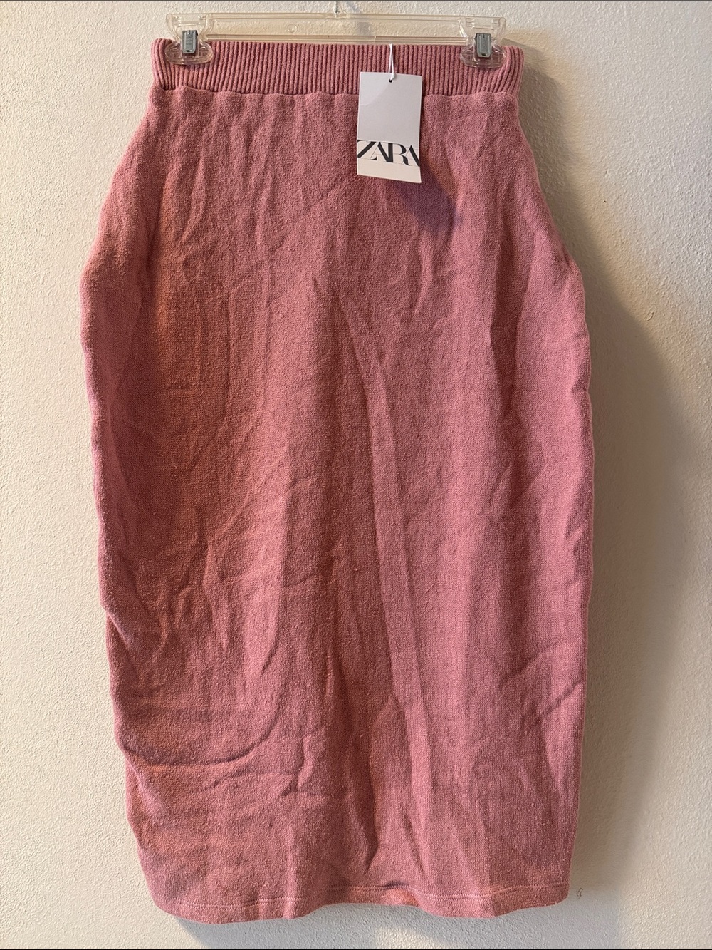 ZARA Rose Pink Knit Pencil Skirt